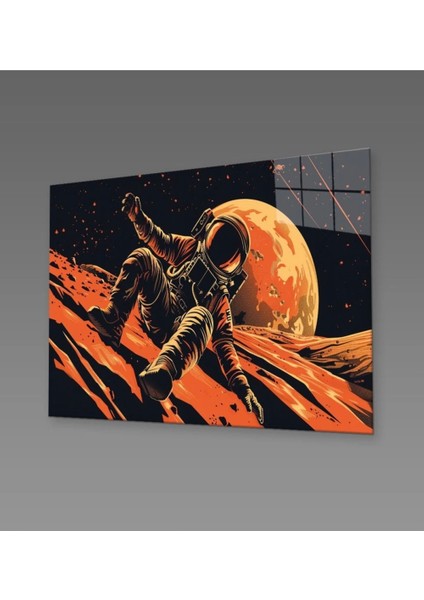 Uzayın Derinliklerinde Serbest Düşüş Cam Tablo Hediyelik Büyük Tablo Ev Ofis Dekoru fiyatları