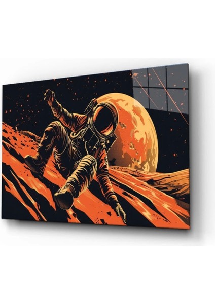 Uzayın Derinliklerinde Serbest Düşüş Cam Tablo Hediyelik Büyük Tablo Ev Ofis Dekoru modelleri