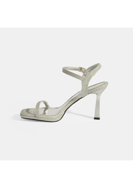 Celestine Gümüş Kadın Toka Detaylı Slingback Topuklu Abiye Ayakkabı modelleri