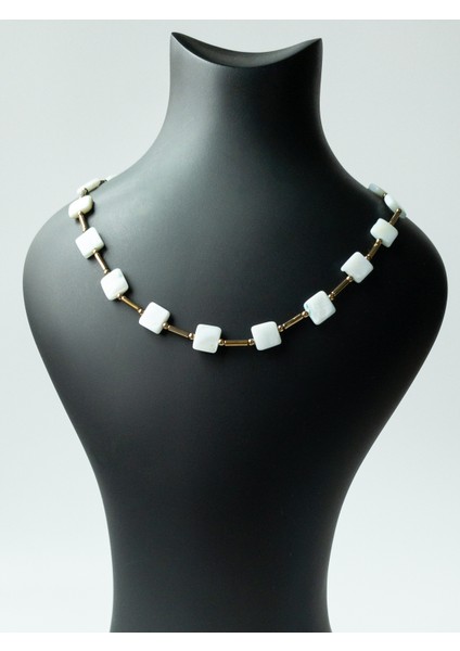 GemWorks Sedef& Hematit Kolye