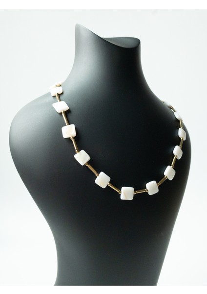GemWorks Sedef& Hematit Kolye