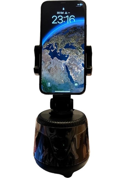 360 Derece Dönebilen Masaüstü Tripod Yüz , Nesne Algılama , Yüz Nesne Takipli Akıllı Telefon Kamera Tutucu