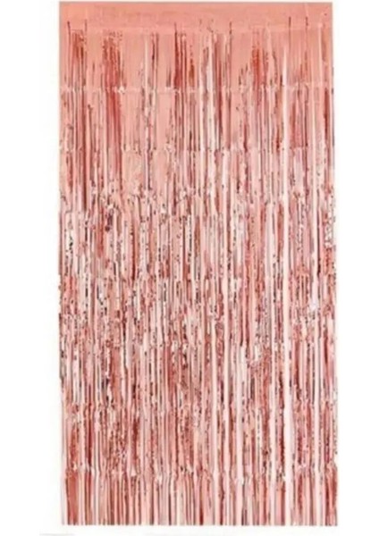 Rose Gold Kapı Duvar Parti Fon Arka Perde Işıltılı Simli Yapışkanlı Doğum Günü Fotoğraf Perdesi