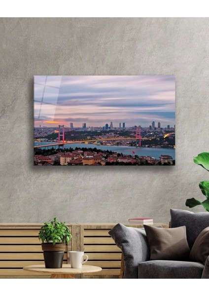 Istanbul Boğazı Manzara 4mm Dayanıklı Cam Tablo Temperli Cam fiyatları