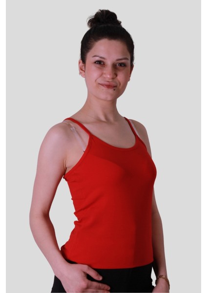 Askılı Kırmızı Kadın Kolsuz T-Shirt 584-04 fiyatları