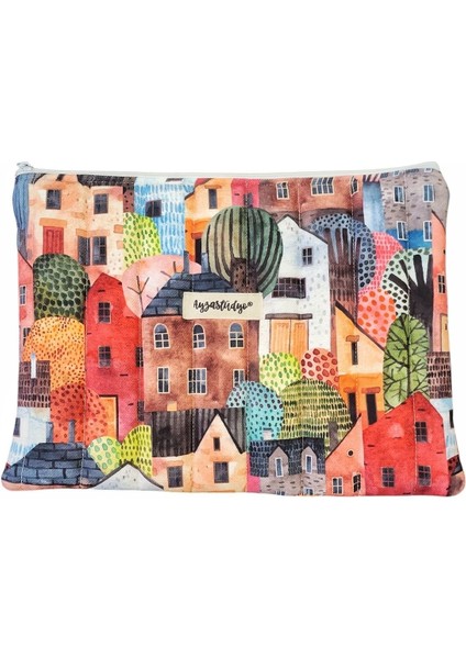 Pofuduk Tablet Kılıfı, Tablet Çantası, iPad Çantası (30X24CM) - My Town modelleri