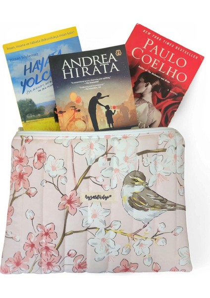 Pofuduk Tablet Kılıfı, Tablet Çantası, iPad Çantası - (30X24CM) - Sakura Serçeler fiyatları