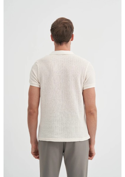 Ekru Erkek Polo Yaka T-Shirt 4012 modelleri