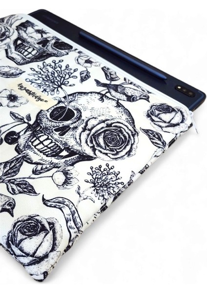 Pofuduk Kitap Kılıfı, Kitap Çantası, Apple iPad/tablet Aksesuar Çantası (30X24CM) - Kuru Kafa modelleri