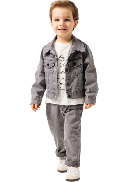 Tshırtlü 3'lü Jeans Erkek Takım