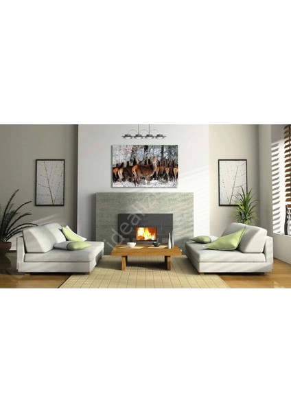 Geyikler Hayvan Cam Tablo 4mm Dayanıklı Temperli Cam fiyatları