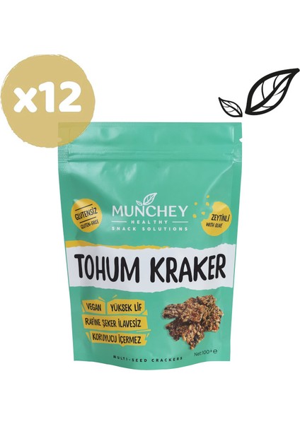 Büyük Boy 12'li Zeytinli Tohum Kraker