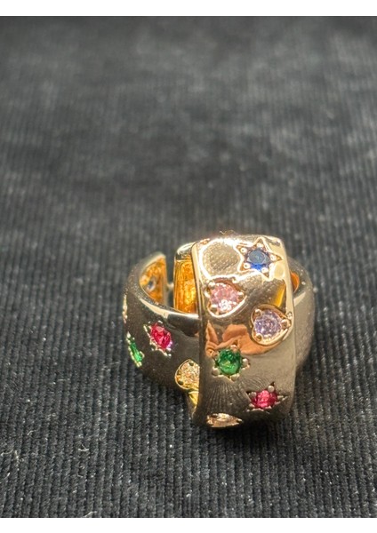Xupıng Jewelry Renkli Taşlı Gold Halka Küpe fırsatları