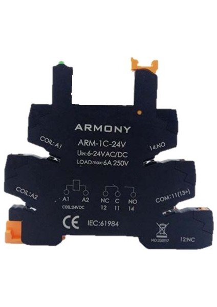 Armony - Arm-1c 6-24V Ac/dc 6A Slim Röle Soketi