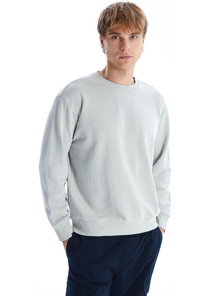 Xsıde Bisiklet Yaka Uzun Kollu Erkek Sweatshirt