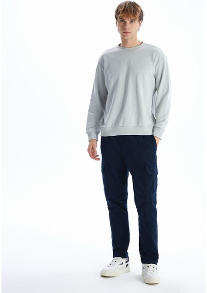 Xsıde Bisiklet Yaka Uzun Kollu Erkek Sweatshirt