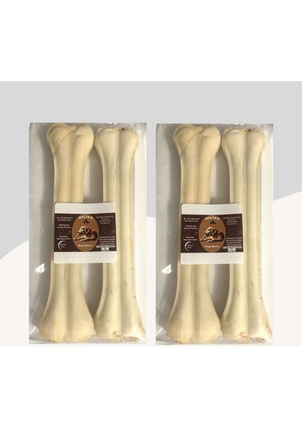 27 cm Beyaz Press Çiğneme Kemiği 2 Paket (4 Adet)