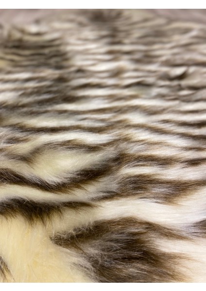 Tiger Süet Taban, Yıkanabilir Lüks Aslan Kürk Halı Post Bej 100x150