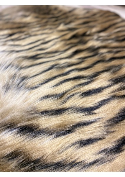 Tiger Süet Taban, Yıkanabilir Lüks Kaplan Kürk Halı Post Kahverengi 100x150