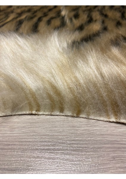 Tiger Süet Taban, Yıkanabilir Lüks Kaplan Kürk Halı Post Kahverengi 100x150