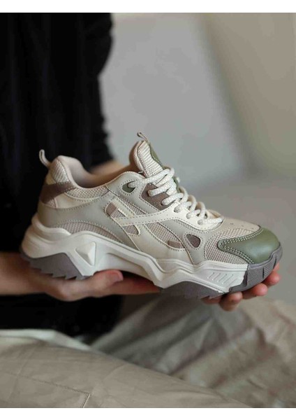 Anita Bağcıklı File Detaylı Iç Tabanlı Kauçuk Kaymaz Taban Kadın Sneaker Ayakkabı