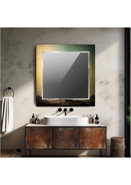 - Dekorarif Desenli Kare Duvar Aynası 116