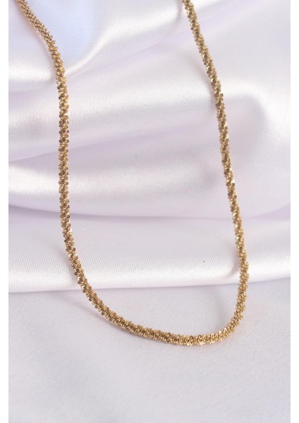 Çelik Gold Renk Kolye 45 cm