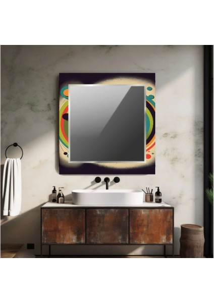 - Dekorarif Desenli Kare Duvar Aynası 145