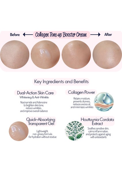 Bariyer Booster Kolajen Krem-Collagen Tone-Up Booster Cream modelleri