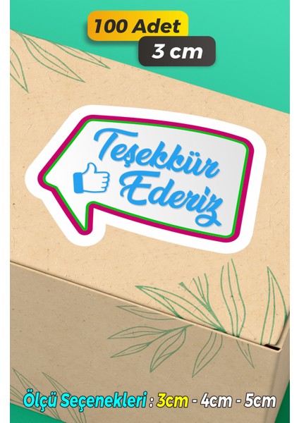 Ambalaj Paketleme Etiketi Model 79 (100 Adet / 3 cm)
