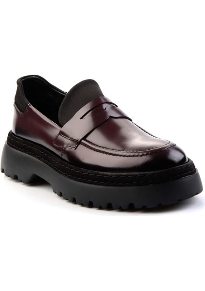 Siyah Leather Erkek Loafer Ayakkabı E01011027114