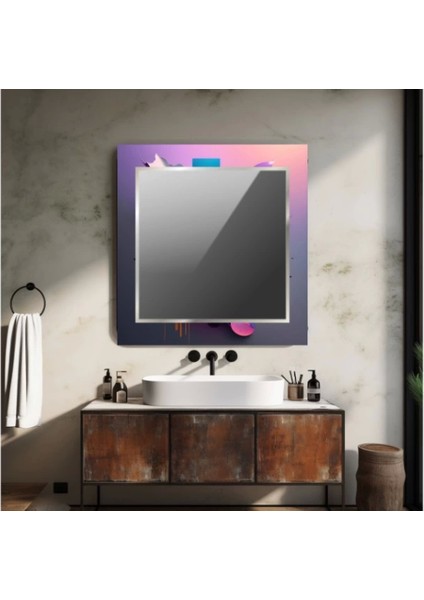 - Dekorarif Desenli Kare Duvar Aynası 207