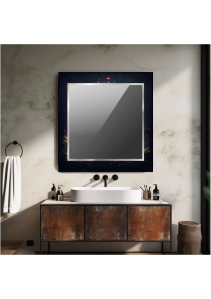 - Dekorarif Desenli Kare Duvar Aynası 205