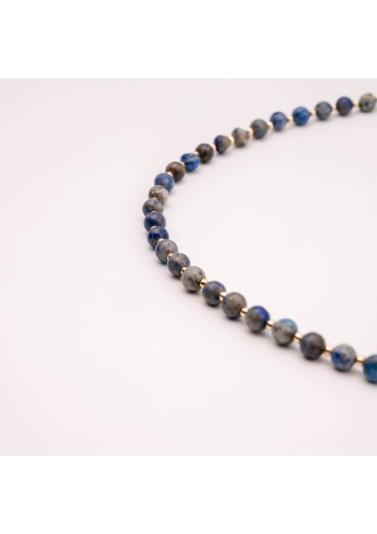 Azzure Unisex Lapis Lazuli Doğal Taş Mavi Kolye
