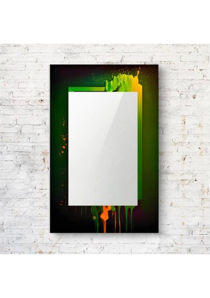 - Dekorarif Desenli Dikdörtgen Duvar Aynası 77