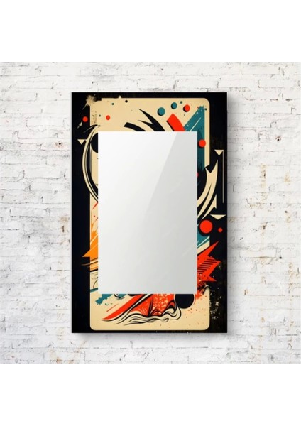 - Dekorarif Desenli Dikdörtgen Duvar Aynası 143