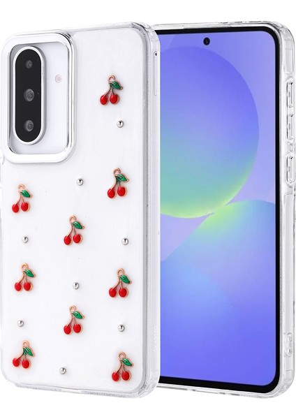 Samsung Galaxy A36 Uyumlu Kılıf Airbag Tasarımlı Simli Şeffaf Zore Kutup Kapak