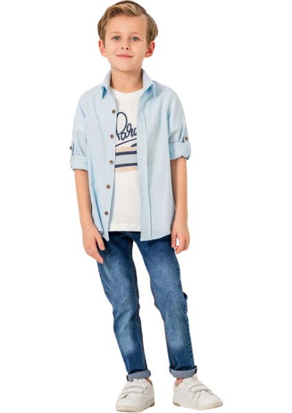 Jeans Pantolonlu Gömlekli 3'lü Erkek Takım fiyatları