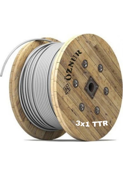 Öznur 3x1 Ttr Kablo Metre Seçenekli (Beyaz)
