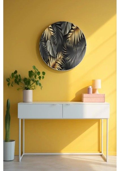 Yuvarlak Sanatsal, Dekoratif Baskı Cam Tablo 18