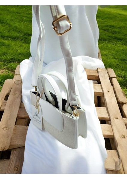 Keten Kanvas Kumaş ve Deri Detaylı Kare El ve Omuz Çantası Günlük Parti Gezi Çantası fırsatları