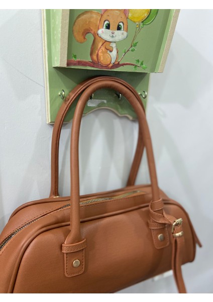 Kahverengi Kadın Retro Uzun Saplı El Kol Omuz Çıkarılabilir Askılı Omuz Çantası