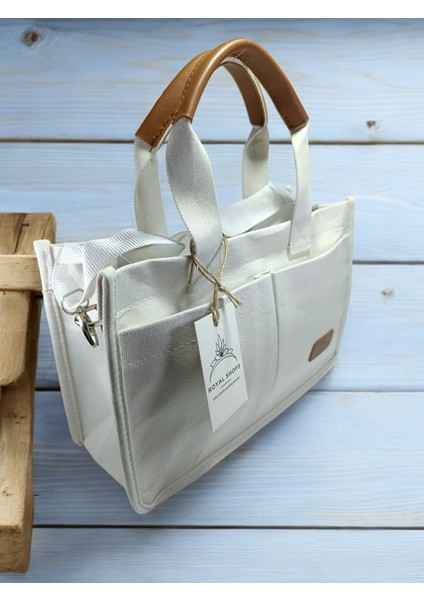 Tote Bag Kanvas Kadın Çanta Orta Boy Kol Omuz ve El Çantası