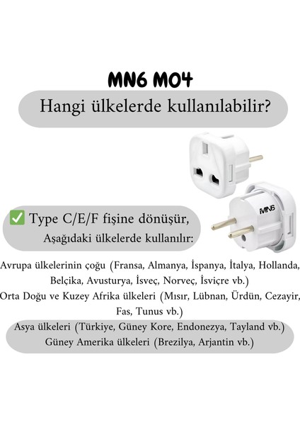 M04 Priz Dönüştürücü/10 Adet/a-Kalite Fiş Çevirici Adaptör-Şarj Aleti Fiş Dönüştürücü