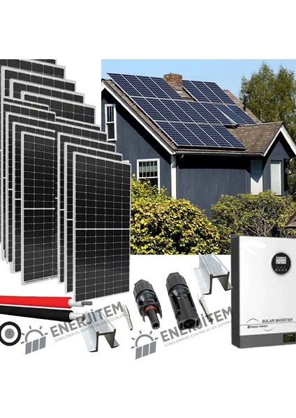 Ongrid Şebeke Bağlantılı 20KW Güneş Enerjisi Solar Paket,konstrüksiyon Dahil