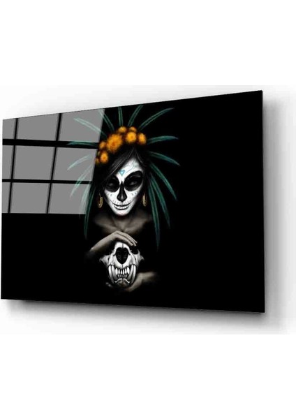 - Fütüristik Mistik Kadın Cam Tablo