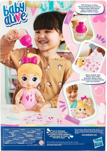 F9119 Baby Alive Şampuan Sevgisi Sarışın Bebek +3 Yaş