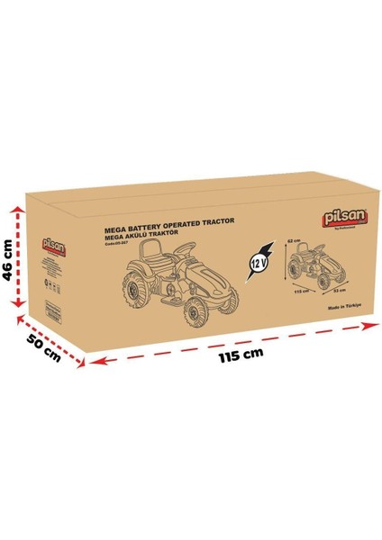 Oyuncak 05 276 Mega Traktör Akülü 12 Volt Kırmızı fırsatları