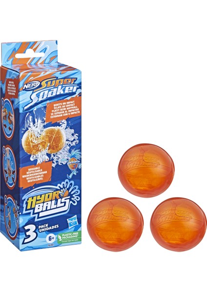 F6392 Nerf Super Soaker Hydro Balls 3lü +6 Yaş