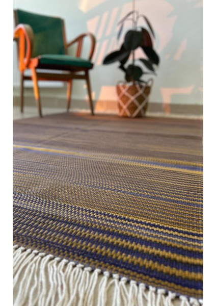 Dekoratif Doğal Yün Yıkanabilir Çift Taraflı 120*190 Kilim